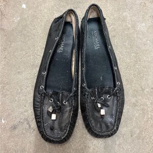 Michael Kors Black Women's Loafers snakeskin flats